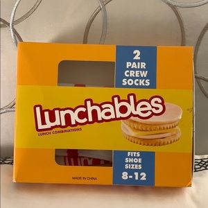 New Lunchables 2 pair crew socks